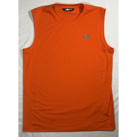 The North Face Muscle Shirt Men’s Medium Flash Dry Athletic Tank Orange - Picture 1 of 6